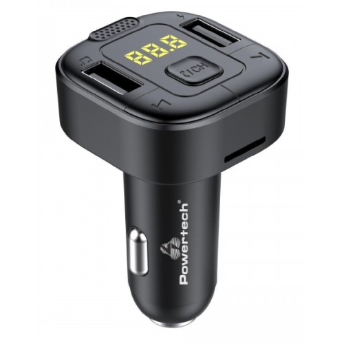Powertech FM Transmitter Αυτοκινήτου με Bluetooth / MicroSD / USB PT-1028