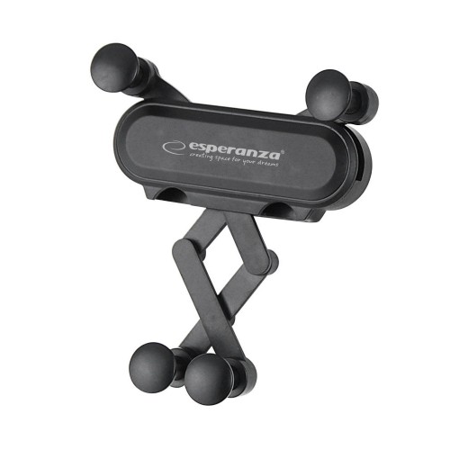 Esperanza Βάση Κινητού Αυτοκινήτου με Ρυθμιζόμενα Άγκιστρα και Ασύρματη Φόρτιση Μαύρη EMH143