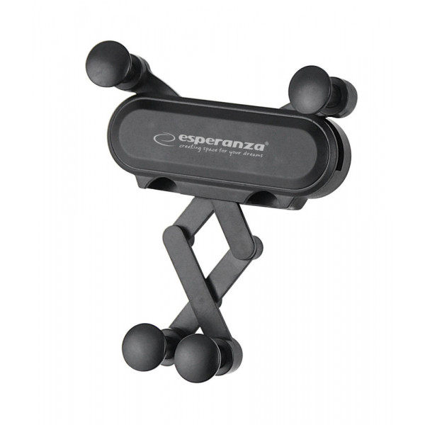 Esperanza Βάση Κινητού Αυτοκινήτου με Ρυθμιζόμενα Άγκιστρα και Ασύρματη Φόρτιση Μαύρη EMH143