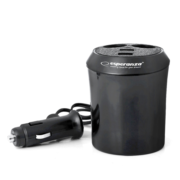 ESPERANZA Αναπτήρας Αυτοκινήτου με  SOCKET SPLITTER 2 USB θύρες