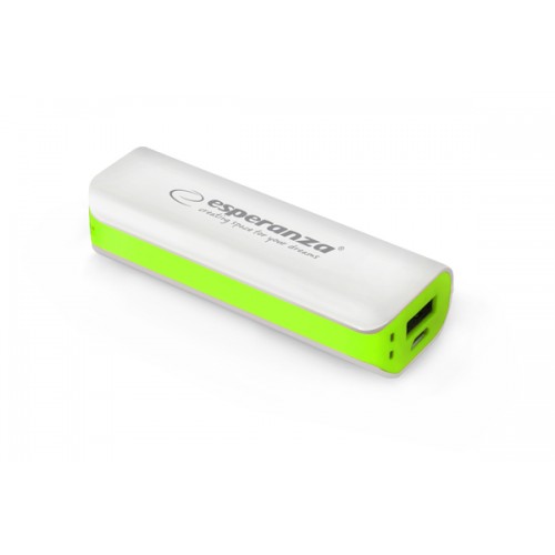 ESPERANZA POWER BANK JOULE 2200MAH Λευκό/Πράσινο