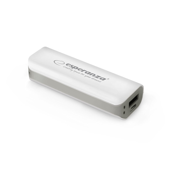 Esperanza EMP103 Power Bank 2200mAh με Θύρα USB-A Λευκό/Γκρι 