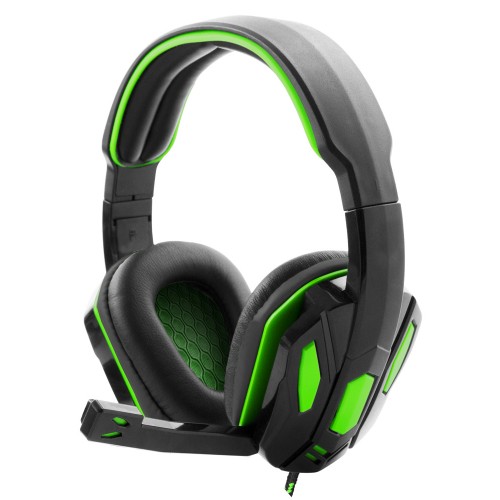Snake Over Ear Gaming Headset με σύνδεση 2x3.5mm Πράσινο