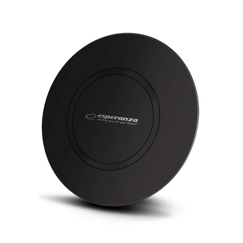 Esperanza Ασύρματος Φορτιστής (Qi Pad) 15W Μαύρος (EZC102)