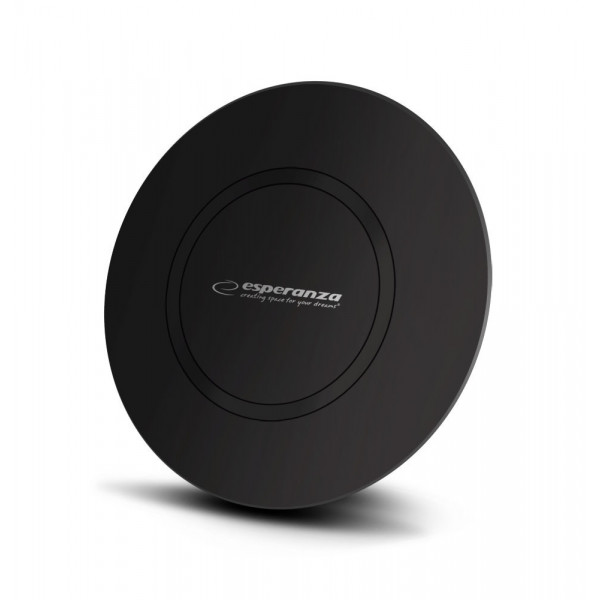 Esperanza Ασύρματος Φορτιστής (Qi Pad) 15W Μαύρος (EZC102)