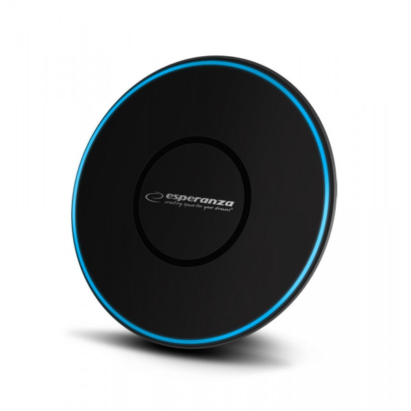 Esperanza Ασύρματος Φορτιστής (Qi Pad) 10W Μαύρος (EZC103)