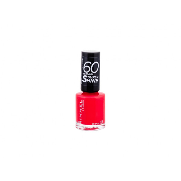 60 Seconds Super Shine 8ml Nail Polish Rimmel London 430 Coralicious