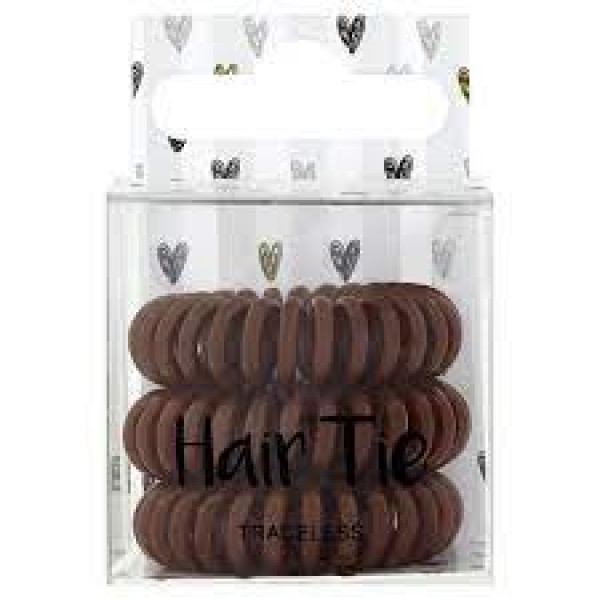 2K Λαστιχάκια Μαλλιών Ring Brown 3τμχ