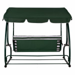 ΚΟΥΝΙΑ 3ΘΕΣΙΑ WALSH ΚΡΕΒΑΤΙ HM5050 ΠΡΑΣΙΝΟ-ΛΕΥΚΟ 211x117x175 cm