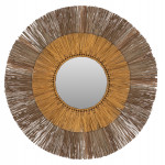 ΚΑΘΡΕΠΤΗΣ ΤΟΙΧΟΥ ΣΤΡΟΓΓΥΛΟΣ ΠΛΑΙΣΙΟ MENDONG GRASS ΣΕ ΧΡΩΜΑ ΦΥΣΙΚΟ ΧΡΥΣΟ Φ70εκ.HM7800