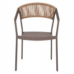 ΠΟΛΥΘΡΟΝΑ ΑΛΟΥΜΙΝΙΟΥ MIRI HM5891.03 ΣΑΜΠΑΝΙΖΕ ΣΚΕΛΕΤΟΣ&TEXTLINE- RATTAN 56x58x80.5Υ εκ.