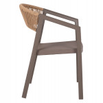 ΠΟΛΥΘΡΟΝΑ ΑΛΟΥΜΙΝΙΟΥ MIRI HM5891.03 ΣΑΜΠΑΝΙΖΕ ΣΚΕΛΕΤΟΣ&TEXTLINE- RATTAN 56x58x80.5Υ εκ.