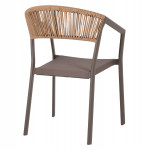 ΠΟΛΥΘΡΟΝΑ ΑΛΟΥΜΙΝΙΟΥ MIRI HM5891.03 ΣΑΜΠΑΝΙΖΕ ΣΚΕΛΕΤΟΣ&TEXTLINE- RATTAN 56x58x80.5Υ εκ.