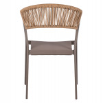 ΠΟΛΥΘΡΟΝΑ ΑΛΟΥΜΙΝΙΟΥ MIRI HM5891.03 ΣΑΜΠΑΝΙΖΕ ΣΚΕΛΕΤΟΣ&TEXTLINE- RATTAN 56x58x80.5Υ εκ.