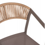 ΠΟΛΥΘΡΟΝΑ ΑΛΟΥΜΙΝΙΟΥ MIRI HM5891.03 ΣΑΜΠΑΝΙΖΕ ΣΚΕΛΕΤΟΣ&TEXTLINE- RATTAN 56x58x80.5Υ εκ.