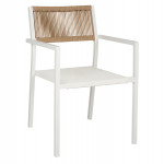 ΠΟΛΥΘΡΟΝΑ ΑΛΟΥΜΙΝΙΟΥ ΕΠΑΓΓΕΛΜΑΤΙΚΗ ΛΕΥΚΗ ΜΕ PE RATTAN ΠΛΑΤΗ MIREN 55,5x58,5x83Yεκ.HM5893.02