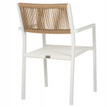 ΠΟΛΥΘΡΟΝΑ ΑΛΟΥΜΙΝΙΟΥ ΕΠΑΓΓΕΛΜΑΤΙΚΗ ΛΕΥΚΗ ΜΕ PE RATTAN ΠΛΑΤΗ MIREN 55,5x58,5x83Yεκ.HM5893.02