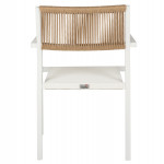 ΠΟΛΥΘΡΟΝΑ ΑΛΟΥΜΙΝΙΟΥ ΕΠΑΓΓΕΛΜΑΤΙΚΗ ΛΕΥΚΗ ΜΕ PE RATTAN ΠΛΑΤΗ MIREN 55,5x58,5x83Yεκ.HM5893.02