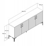 ΜΠΟΥΦΕΣ ΜΕΛΑΜΙΝΗΣ ΚΑΡΥΔΙ ΜΕ ΑΝΘΡΑΚΙ ΠΟΡΤΕΣ 180x35x78Υεκ.HM9428.01 ΜΠΟΥΦΕΣ ΜΕΛΑΜΙΝΗΣ ΚΑΡΥΔΙ ΜΕ ΑΝΘΡΑΚΙ ΠΟΡΤΕΣ 180x35x78Υεκ.HM9428.01