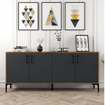 ΜΠΟΥΦΕΣ ΜΕΛΑΜΙΝΗΣ ΚΑΡΥΔΙ ΜΕ ΑΝΘΡΑΚΙ ΠΟΡΤΕΣ 180x35x78Υεκ.HM9428.01 ΜΠΟΥΦΕΣ ΜΕΛΑΜΙΝΗΣ ΚΑΡΥΔΙ ΜΕ ΑΝΘΡΑΚΙ ΠΟΡΤΕΣ 180x35x78Υεκ.HM9428.01