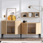 ΜΠΟΥΦΕΣ ΜΕΛΑΜΙΝΗΣ ΚΑΙ 3 ΡΑΦΑΚΙΑ ΣΕ ΦΥΣΙΚΟ ΧΡΩΜΑ 180x40x85Υεκ.HM9430.01 ΜΠΟΥΦΕΣ ΜΕΛΑΜΙΝΗΣ ΚΑΙ 3 ΡΑΦΑΚΙΑ ΣΕ ΦΥΣΙΚΟ ΧΡΩΜΑ 180x40x85Υεκ.HM9430.01