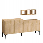 ΜΠΟΥΦΕΣ ΜΕΛΑΜΙΝΗΣ ΚΑΙ 3 ΡΑΦΑΚΙΑ ΣΕ ΦΥΣΙΚΟ ΧΡΩΜΑ 180x40x85Υεκ.HM9430.01 ΜΠΟΥΦΕΣ ΜΕΛΑΜΙΝΗΣ ΚΑΙ 3 ΡΑΦΑΚΙΑ ΣΕ ΦΥΣΙΚΟ ΧΡΩΜΑ 180x40x85Υεκ.HM9430.01