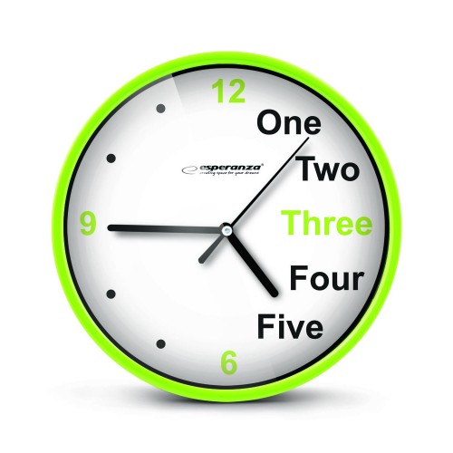 Prague Ρολόι Τοίχου Πλαστικό Πράσινο 20cm EHC014G